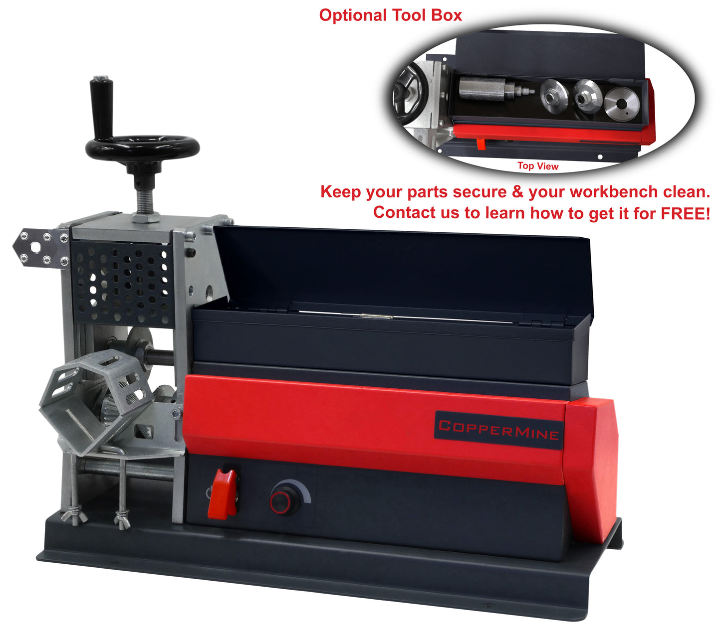 Powered Tabletop Wire Stripping Machine Strips up to 2 1/4"