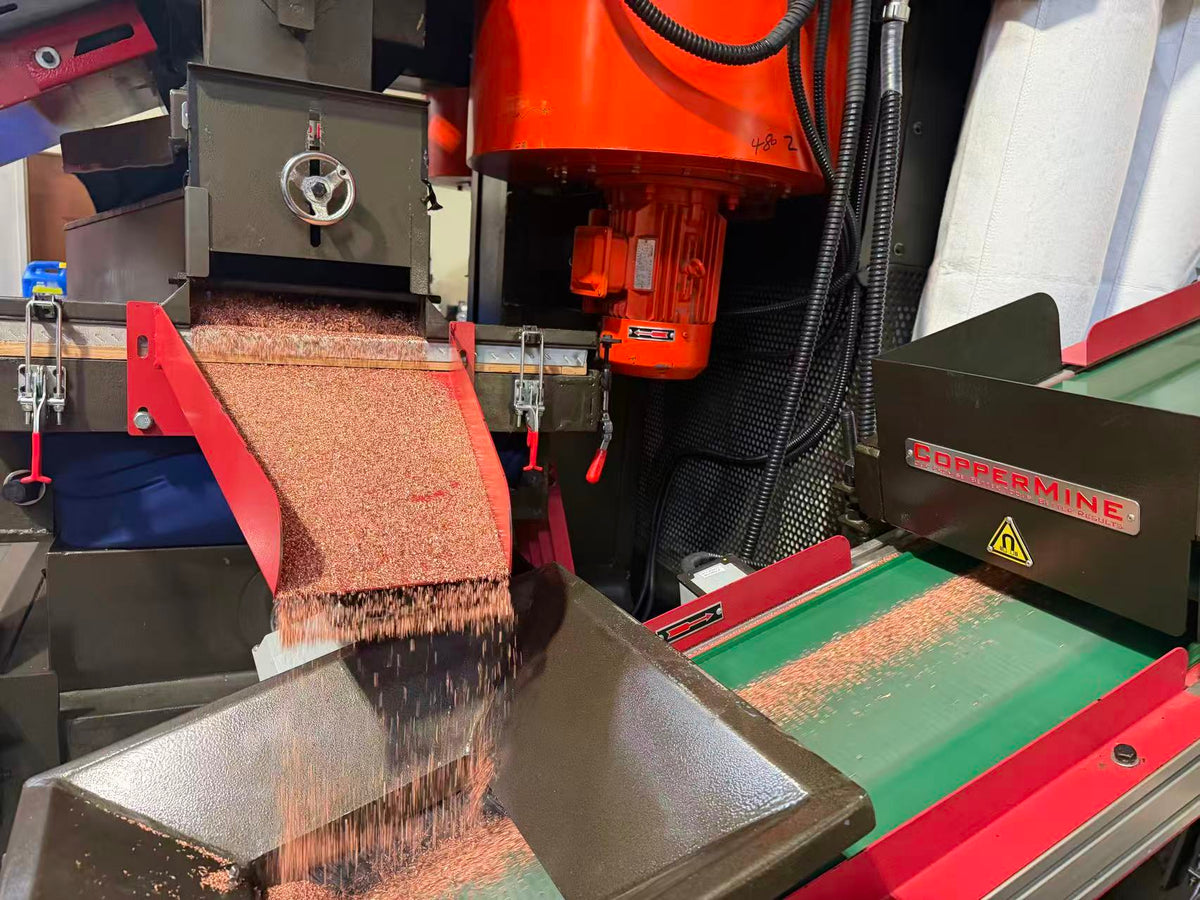 CopperMine CT-630 copper separation table copper outlet for recovered copper granules