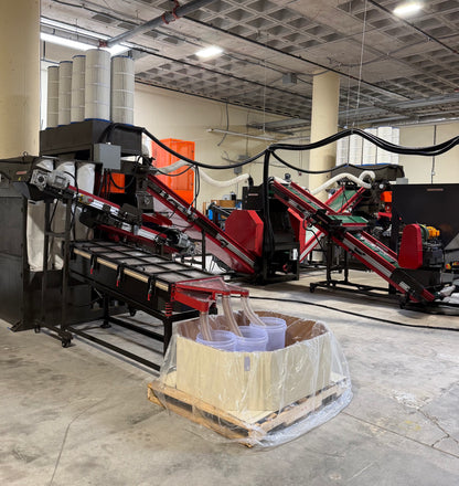 CopperMine CT-630 copper recovery system with conveyors and separation equipment in an industrial facility