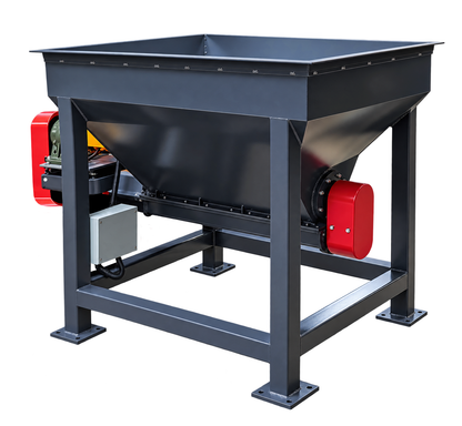 CopperMine® 2.5 Cubic Yard Surge Bin Dosing Hopper Silo with Single Shaft Auger & Agitator