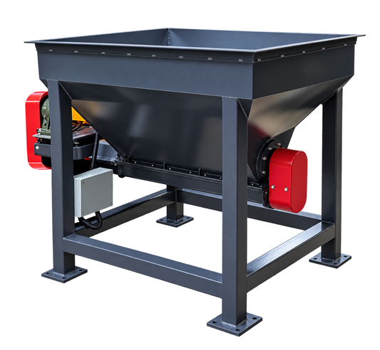 CopperMine® 2.5 Cubic Yard Surge Bin Dosing Hopper Silo with Single Shaft Auger & Agitator
