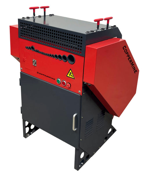 CopperMine powered copper wire stripping machine, powered cable cutting machine, wire peeling machine, industrial copper wire stripper, automatic copper wire stripper, safe copper wire stripping machine