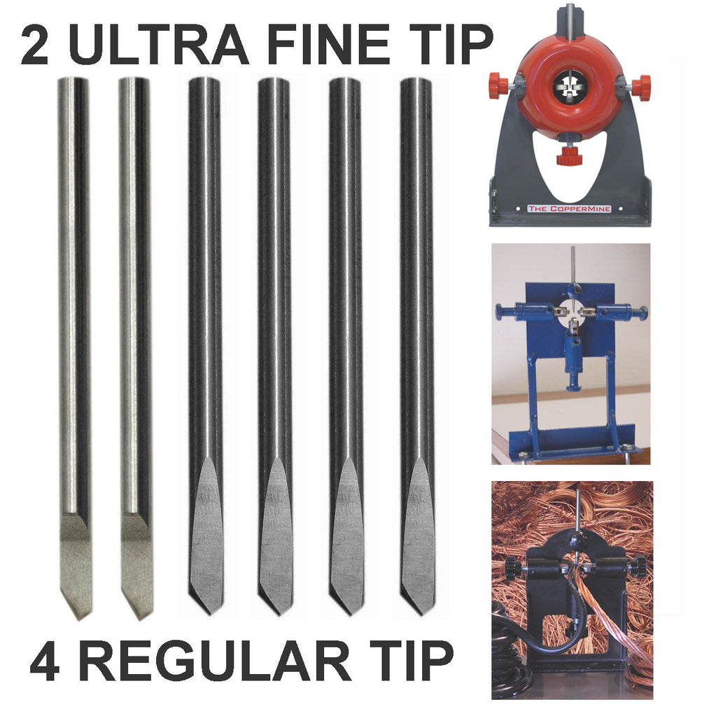 4 Regular + 2 Ultra Fine Tip Replacement Blades for Model 210